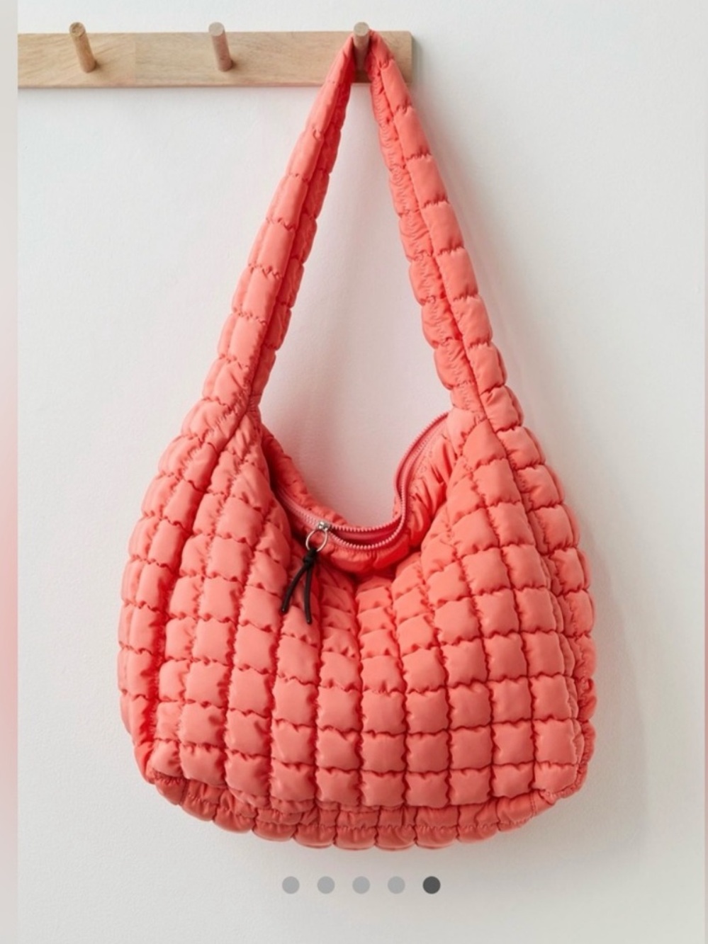 FREE PEOPLE
MOVEMENT Quilted Carryall Bag in Coral
